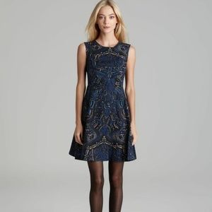 Nanette Lepore Mystical Blue Fun Fall Dress Size 4